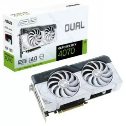ASUS VGA NVIDIA GeForce DUAL RTX 4070 12GB White Edition GDDR6X, RTX 4070, 12GB GDDR6X, 3xDP, 1xHDMI