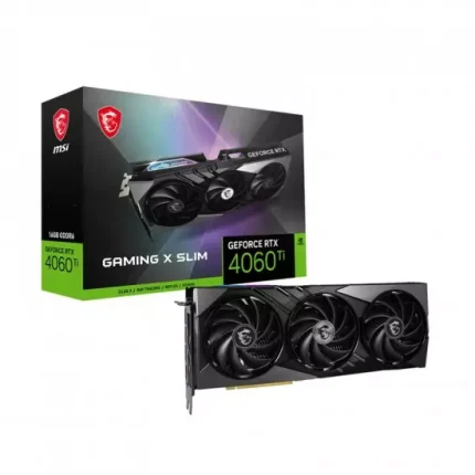 MSI VGA NVIDIA GeForce RTX 4060 Ti GAMING X SLIM 16G, RTX 4060 Ti, 16GB GDDR6