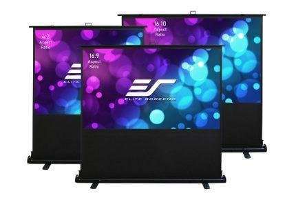 Elite Screens F70XWH2 70" ezCinema2 Manual Floor Pull Up Projector Screen